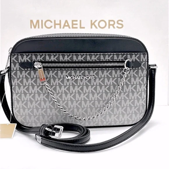 MICHAEL KORS Jet Set Lg Ombré Signature Logo EW Crossbody Body East West 
Black - Picture 16 of 16